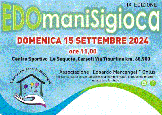 EDOmanisigioca: vi aspettiamo domani 15 Settembre alle Sequoie!